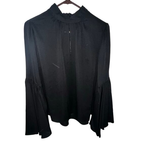 Tahari Tops - NWT Tahari Black High Neck Blouse with Bell Sleeves – Size Large